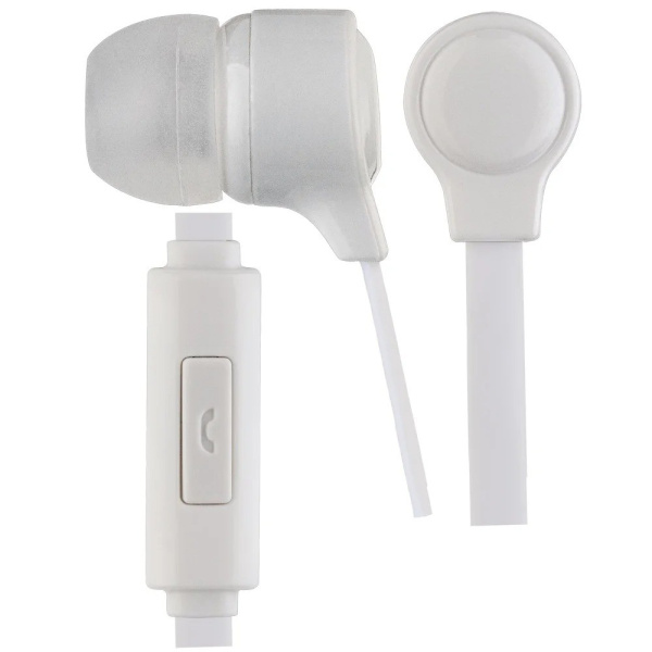 Гарнитура Perfeo HANDY  вставные, 16Ом, 100дБ, кабель 1.2м, Белый (PF_B4226)