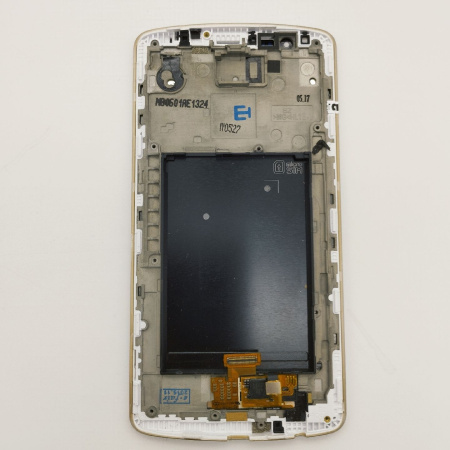 Дисплейный модуль ( дисплей + тачскрин ) LG G3 D855 белый в рамке