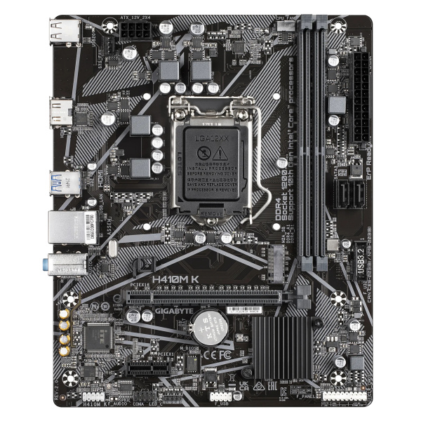 Мат.плата S1200 Q470 Gigabyte H410M K 2.0 (mATX,2DDR4,M.2,PCI-E16,PCI-E,HDMI,PC2933)