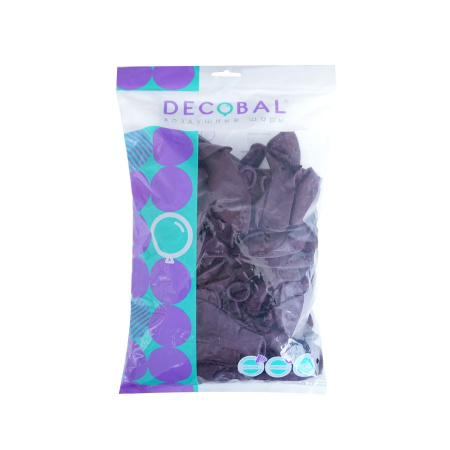 Шары воздушные "К 12 Пастель, Бургундия, Burgundy" набор, 50шт. (312253-50)