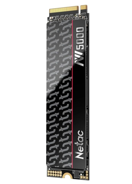 SSD-накопитель M.2 500Гб Netac NV5000t [NT01NV5000t-500-E4X](3D NAND,NVMe,4800/2700 Мб/с,радиатор