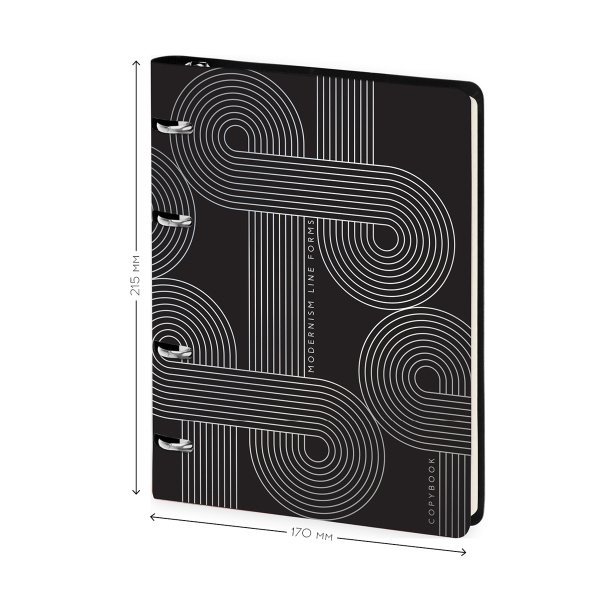 Тетрадь на кольцах 80л. "Elaborate shapes", кожзам, Greenwich Line (Nr4A5_43419)