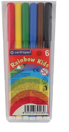 Фломастеры 06цв. Centropen "Rainbow Kids" 7 7550 0602