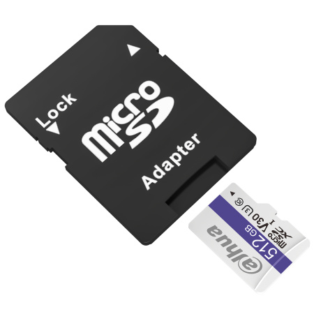 Карта памяти microSDXC 512Gb Dahua UHS-I U3 V30 [DHI-TF-C100A-512GB](SD адаптер)