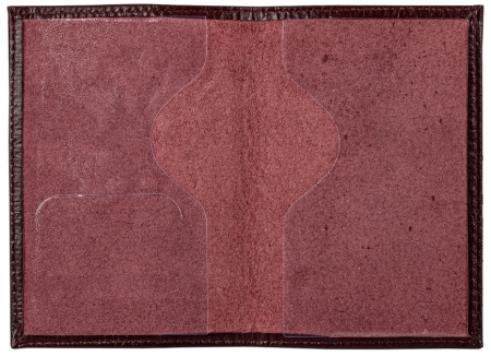 Обложка для паспорта Virginia, "Герб" кожа, , темно-бордовая, BRAUBERG, 237199