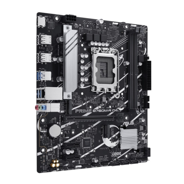 Мат.плата S1700 B760 Asus PRIME B760M-R D4 (mATX,2xDDR4,2M.2,PCI-E16,2PCI-E,HDMI,PC5333)