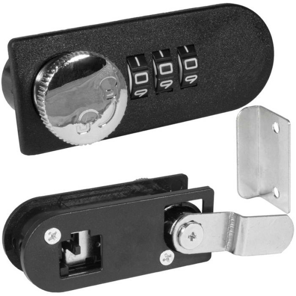 Замок врезной кодовый, глубина 15мм, ригель изогнутый, Ruichi MS913