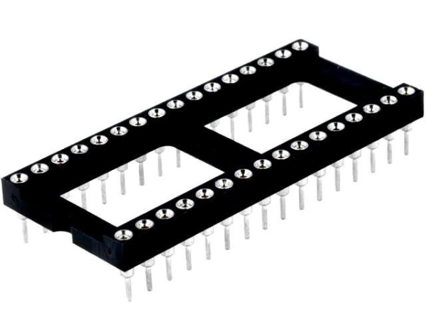 Панелька для микросхемы, шаг 2.54, DIP-32, ширина 15.24, цанговая, SCLM-32