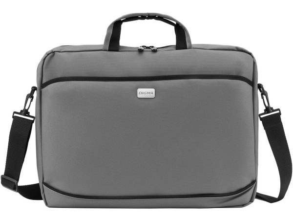 Сумка_для_ноутбука 17" Digma W-211 серый полиэстер (W211GBK)