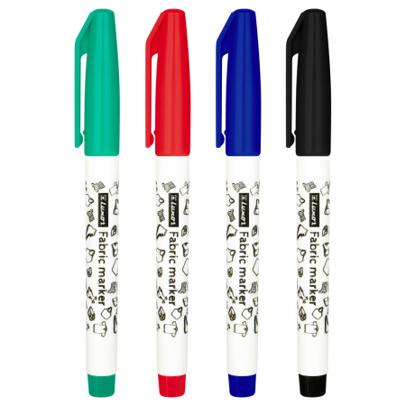 Набор маркеров для ткани LUXOR "Fabric" 4цв. (33300/4 BC)