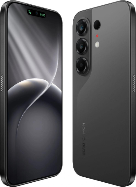 Смартфон Tecno Camon 50 256Gb 12Gb черный моноблок 3G 4G 2Sim 6.78" 1208x2644 Android 16 50Mpix 802.11 a/b/g/n/ac NFC GPS GSM900/1800 GSM1900 Protect FM