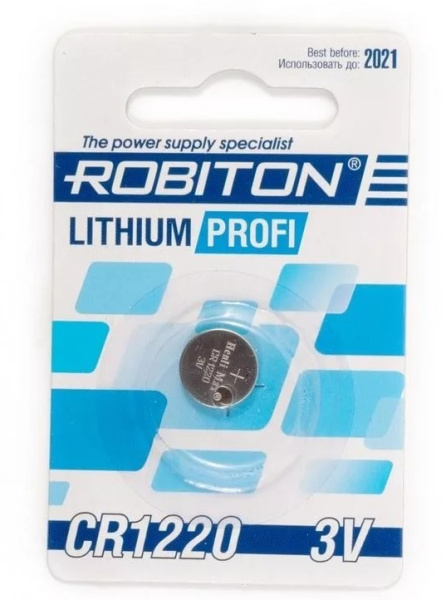Батарейка CR1220 Robiton 1шт. /3В. литиевая