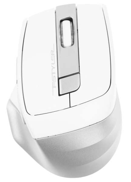 Мышь беспроводная A4Tech Fstyler FB35 оптическая 2000dpi, BT/Radio USB для ноутбука белый/серый