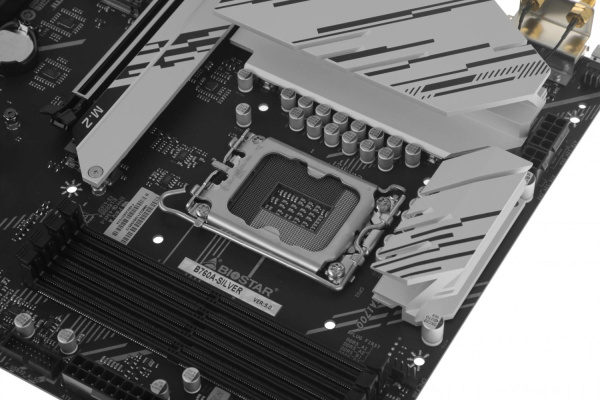Материнская плата Biostar B760A-Silver  Soc-1700 Intel B760 4xDDR5 ATX AC`97 8ch(7.1) 2.5Gg RAID+VGA+HDMI+DP