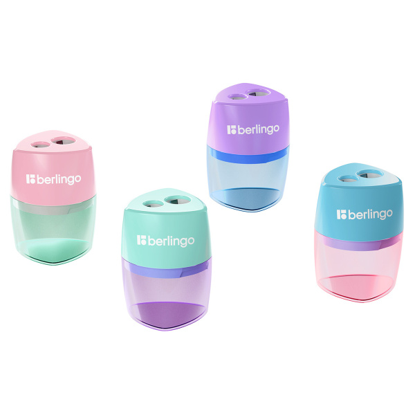 Точилка Berlingo "Haze XL" 2 отверстия, ассорти BBp_15040