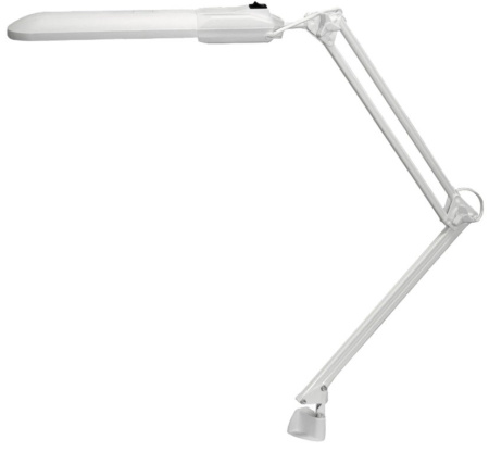 Светильник настольный "Дельта", на струбцине, люминесцентный, 11 Вт, белый, высота 70 см, 2G7 ТРАНСВИТ