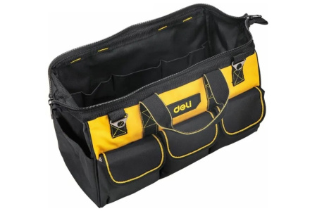 Сумка для инструментов Deli DL430117  400 x 200 x 270мм, 14 карманов, плечевой ремень, ткань Оксфорд