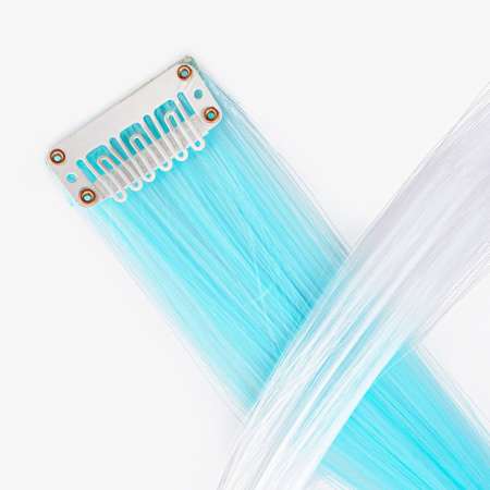 Карнавальный набор "Цветная прядь для волос. Голубой/белый" 6245535