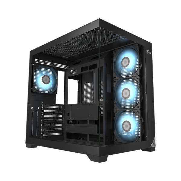 Корпус без блока питания/ Case PCCooler C3T700 ARGB BK, Midi-Tower, TG, 4x120mm ARGB, 1xUSB-A 3.0 + 1xUSB-A 2.0 + 1xUSB-C, ATX, mATX, mITX Black