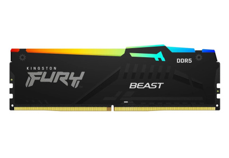 Модуль памяти DIMM DDR5 8Гб 5200МГц Kingston FURY Beast RGB (KF552C40BBA-8) CL40