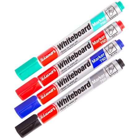 Набор маркеров для доски LUXOR "750" 4цв. 3380/4 WT