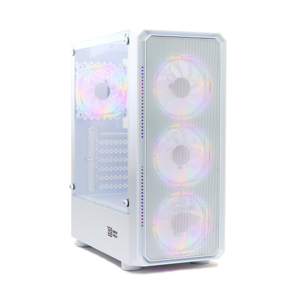 Корпус ATX Б_БП BaseTech eXtreme GFX-03 (USB3.0,Audio,TG,белый,4х120мм RGB)[BT-GFX-03W-MESH-4F-RGB]