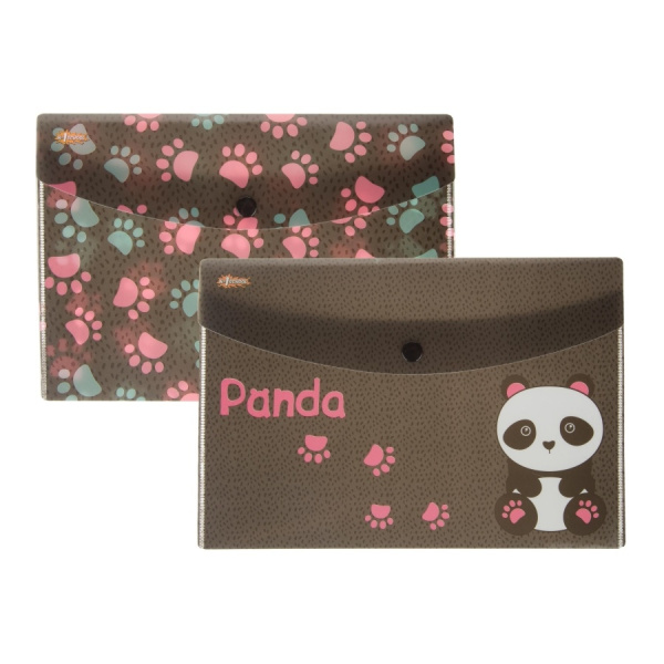 Папка-конверт на кнопке №1 School А5 "Panda" (1725966)