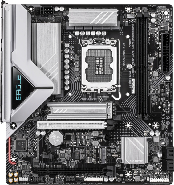 Мат.плата S1851 B860 Gigabyte B860M EAGLE V2 (mATX,2DDR5,2M.2,2PCI-E16,4SATA,HDMI,DP,PC9066)