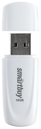 Флеш-накопитель USB2.0 16Gb SmartBuy Scout (SB016GB2SCW) белый