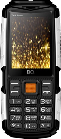 Сотовый BQ BQ-2430 Tank Power Black+Silver 2sim/2.4"/240*320/32Mb/microSD/0.3Мп/Bt/4000мАч/моноблок