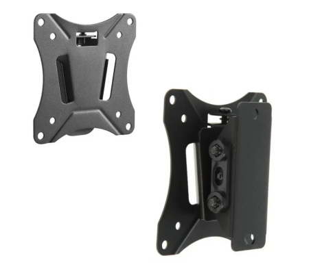 Кронштейн ITECHmount LCD100T черный настенный,для тв,13-27",до 25кг,от стены 34мм,с функцией наклона +3°~-12°,VESA: 75x75, 100x100 мм