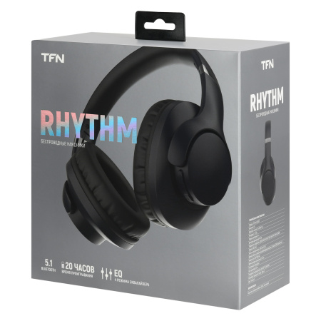 Гарнитура Bluetooth TFN Rhythm, накладные, черный (TFN-HS- BT007BK)