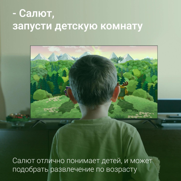 Телевизор LED Digma 55" DM-LED55UBB40 Салют ТВ Frameless Metal черный 4K Ultra HD 60Hz DVB-T DVB-T2 DVB-C DVB-S DVB-S2 USB WiFi Smart TV