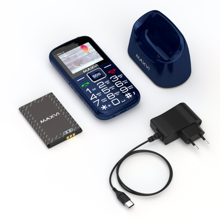 Сотовый Maxvi B5ds up Blue 2sim/2"/220*176/microSD/0.3МП/1500мАч/моноблок