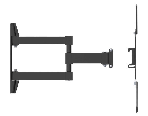 Кронштейн ITECHmount LCD544 черный настенный,для тв,13-55",до 30кг,от стены 65-420 мм,с выносом, с функцией наклона -14°~ +5°,и поворота -90° ~ +90° V
