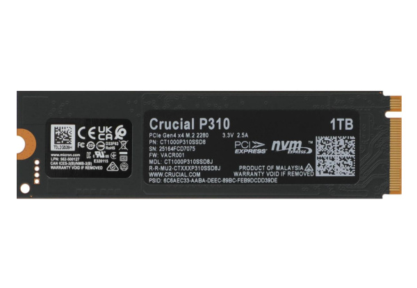 SSD-накопитель M.2 1Тб Crucial P310 [CT1000P310SSD8](TLC 3D NAND,7100/6000 Мб/с)