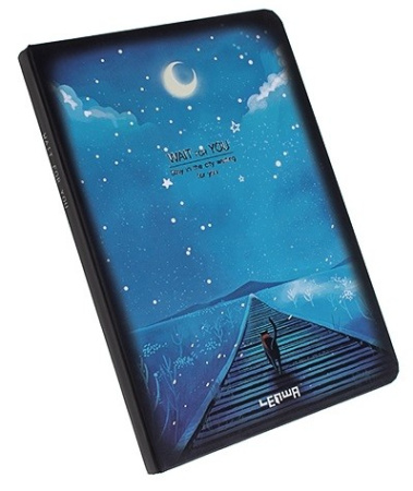 Блокнот LENWA A5, 112 листов в твердой обложке "Прогулка под луной" YCA53593-10064D