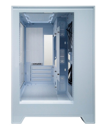 Корпус mATX Б_БП 1STPLAYER STEAM PUNK SP6-G White (USB3.0, Audio, WN, ARGB, белый)[SP6-G-WH]