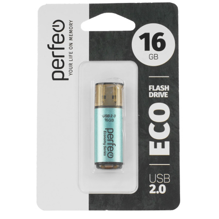 Флеш-накопитель USB2.0 16Gb Perfeo E04 (PF-E04G016ES) зеленый
