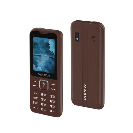 Сотовый Maxvi K21 Сhocolate 2sim/2.4"/320*240/microSD/0.5МП/Bt/1400мАч/моноблок