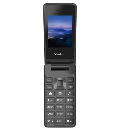 Сотовый Xenium X600 Dark Grey 2sim/2.4"/320*240/32Mb/microSD/0.3Мп/Bt/1000мАч/раскладушка