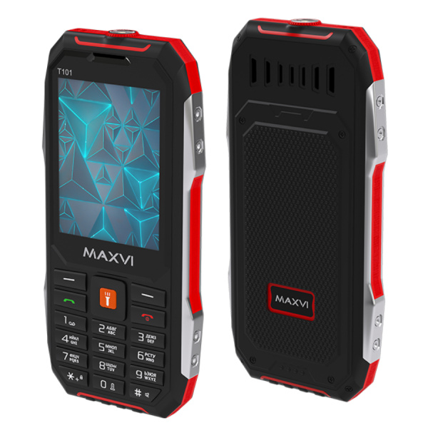 Сотовый Maxvi T101 Red 2sim/2.8"/320*240/microSD/Bt/4000мАч/моноблок
