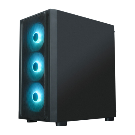 Корпус mATX Б_БП XASTRA A411M 4ARGB-FC Black (USB3.0,Audio,черный,Mesh,4х120мм ARGB+PWM FC fans,CPU Cooler до 165мм, VGA до 340мм)