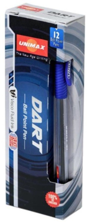 Ручка шариковая Unimax Dart GP 0, 7мм. масл. основа, синяя (722470)