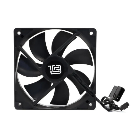 Кулер в корпус 120x120x25 BaseTech V2 (hydrodynamic/1500rpm/3pin+molex/45CFM/18дБ/антивибропрокладки/черный