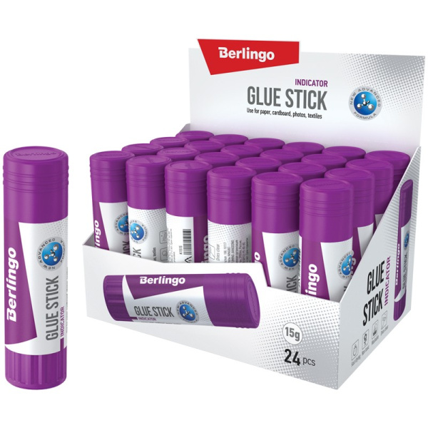 Клей-карандаш BERLINGO 15гр. "Indicator" (K1515)