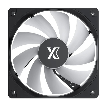Кулер в корпус 120х120х25 XASTRA FC120B ARGB Black (600-1500prm/4pin/PWM/3-pin 5V ARGB/57 CFM/26дБ/подшипник гидродинамический/ARGB)[FC120-1BA-SXX-GL]