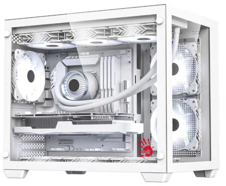 Корпус Bloody BD-CC108 белый без БП mATX 9x120mm 2xUSB3.0 audio bott PSU