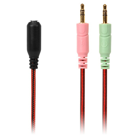 Игровая гарнитура SVEN AP-G988MV мониторные, 32Ом, 108дБ, кабель 1.2м, Красно-Черный