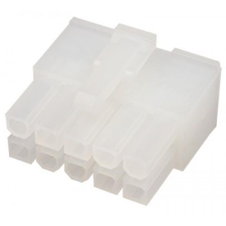 Разъем штыревой P4.2мм MF  2* 5pin, гнездо на кабель, MF-2x5F аналог Molex Mini-Fit 5557